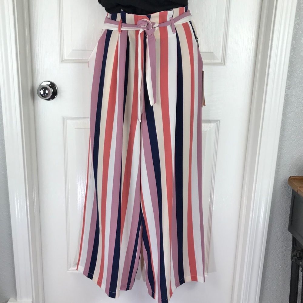 NWT June & Hudson Paper Bag waist Palazzo Pants S